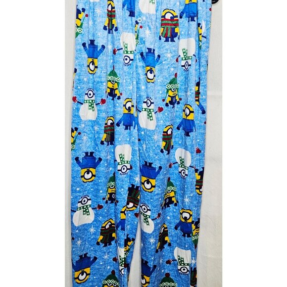 Illumination Presents Men's Minions Print Blue Pajama Lounge Pants Medium - Picture 1 of 7